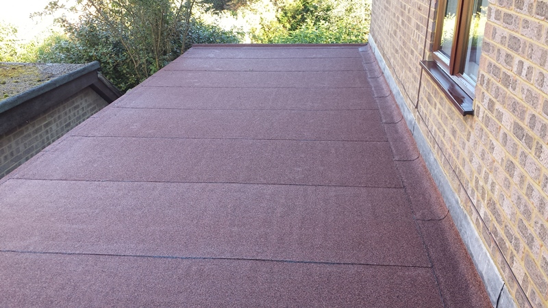 Completed flat roof